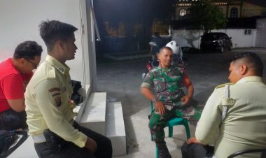 Babinsa Kodim 0301/Pbr Gencarkan Patroli Malam  di Wilayah Binaan
