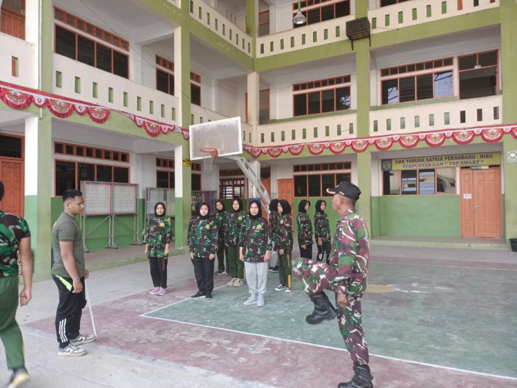 Babinsa Kodim 0301/Pbr Bentuk Karakter Anak Bangsa Melalui PBB