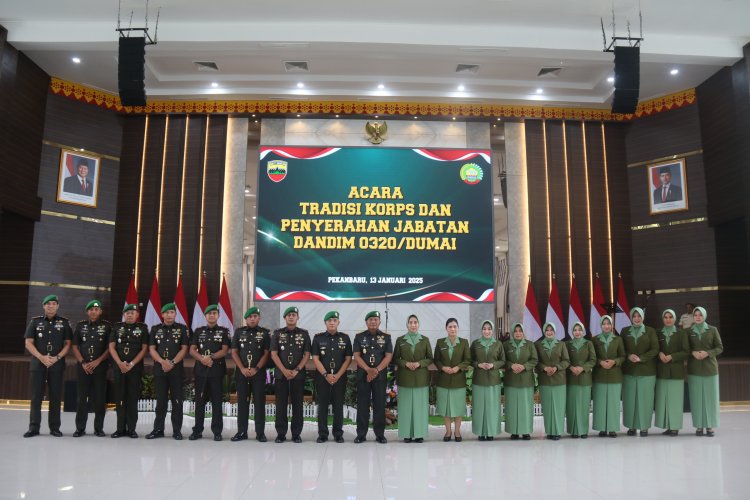 Dandim 0301/Pbr  Hadiri Tradisi Korps dan Penyerahan Jabatan Dandim 0320/Dumai