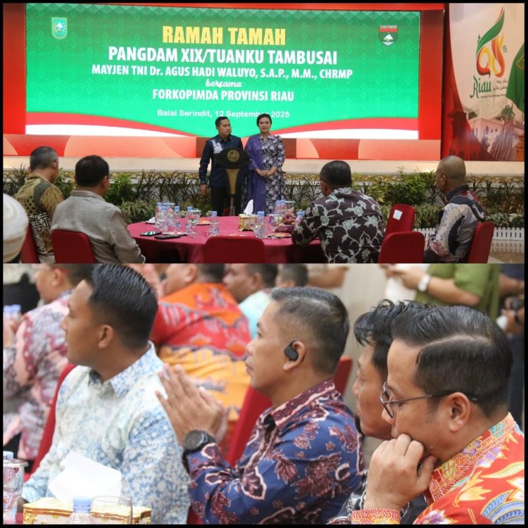 Dandim 0301/Pbr Ikuti Ramah Tamah Pangdam XIX/Tuanku Tambusai Bersama Forkopimda Riau