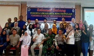 Babinsa Kodim 0301/Pbr Hadiri Lokakarya Mini Lintas Sektoral Triwulan IV Puskesmas Melur