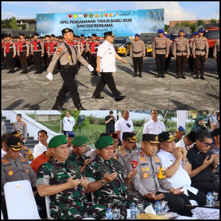 Dandim 0301/Pbr Ikuti Apel Pengamanan Tahun Baru 2026, TNI–Polri Siap Jaga Kondusivitas