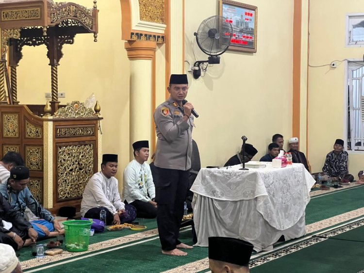 Kapolsek Tambang Hadiri Tablig Akbar Muhasabah Dari Meraih Keberkahan Diakhir dan Awal Tahun