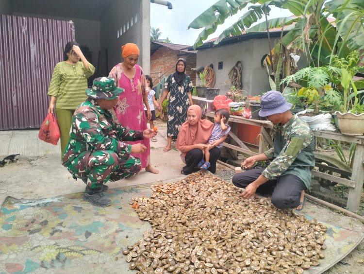 Sentuhan Humanis Satgas TMMD di Tengah Petani Buah Pinang