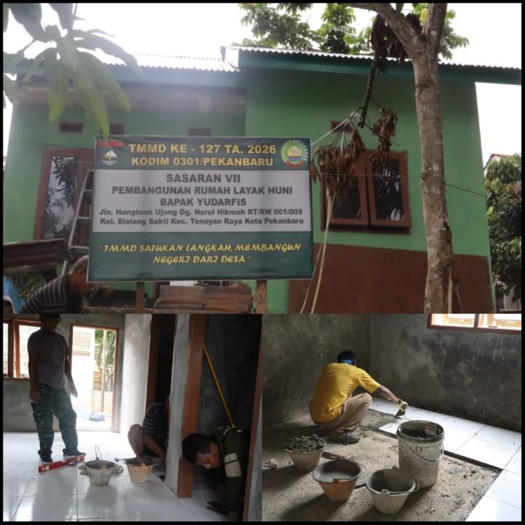 TMMD ke-127 Wujudkan Rumah Layak Huni bagi Keluarga Almarhum Bapak Yudarfis