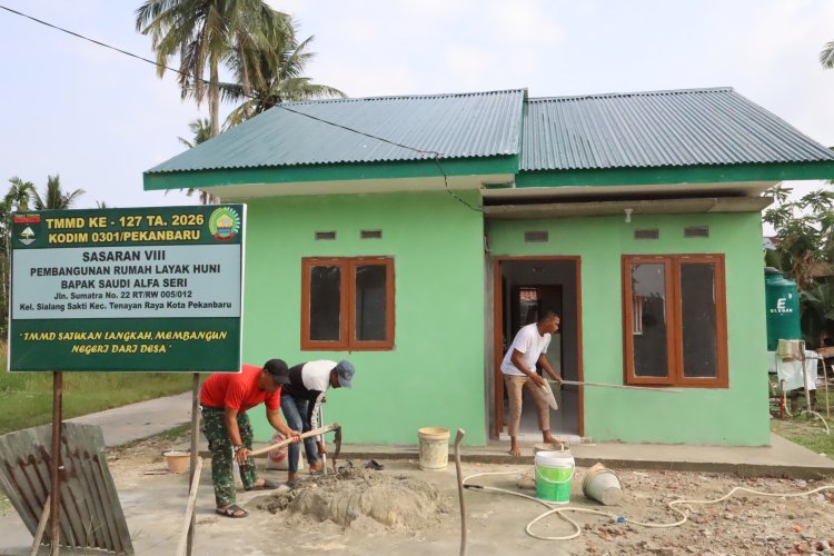 Dua Hari Jelang Penutupan TMMD, Rumah Saudi Alfa Seri Sudah 98 Persen Rampung