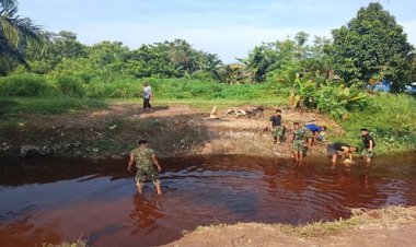 Perkuat Akses Antarwilayah, Kodim 0301/Pekanbaru Bangun Jembatan Penghubung