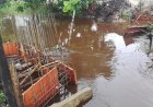 Tiga Lokasi Pembangunan Jembatan Garuda Terendam, Pekerjaan Ditunda Sementara