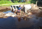 Pasca Banjir, Kodim 0301/Pekanbaru Bersihkan Tiga Titik Pembangunan Jembatan Garuda