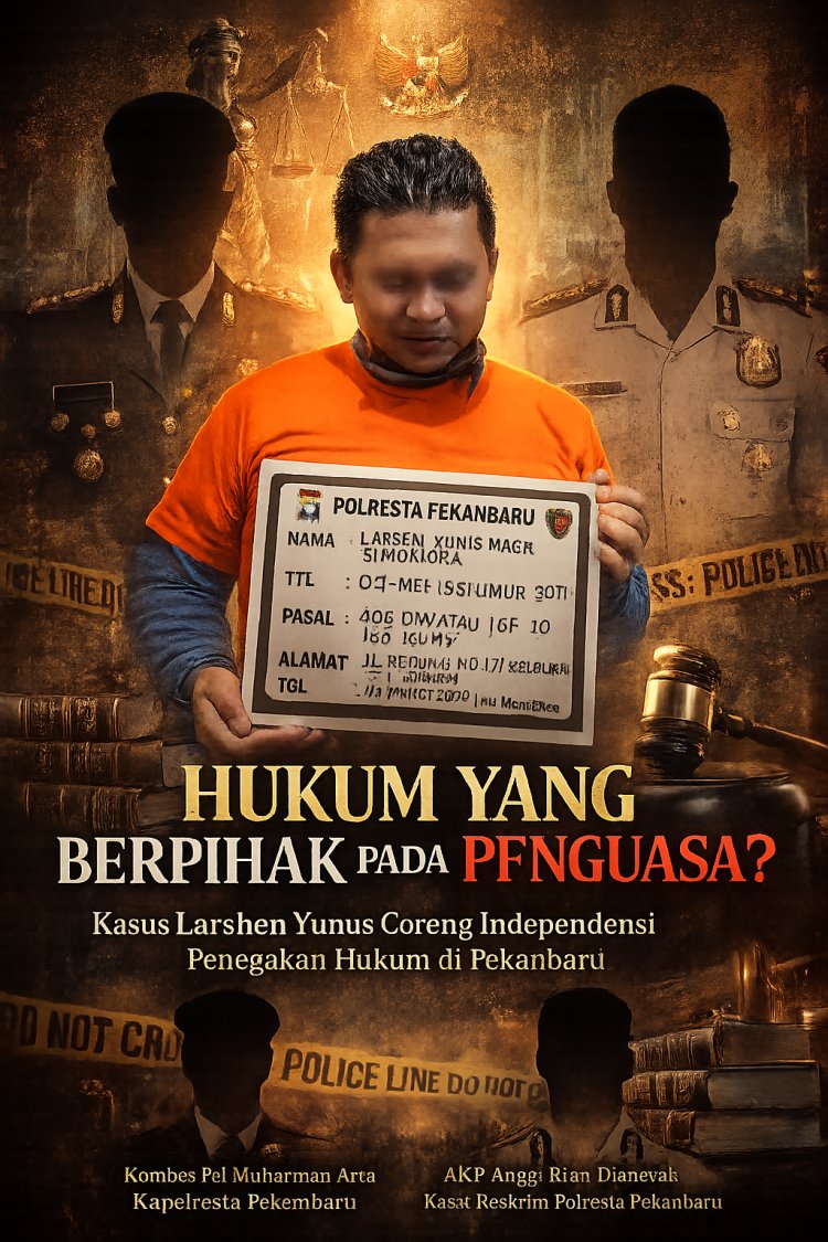 Hukum untuk Keadilan atau Alat Kekuasaan? Publik Soroti Penanganan Kasus Aktivis KNPI Riau Larshen Yunus