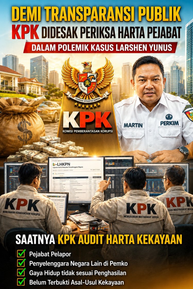 KPK Didesak Turun Tangan, Publik Minta Audit Harta Pejabat di Tengah Polemik Kasus Larshen Yunus