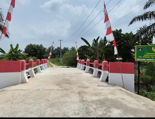 Kodim 0301/Pekanbaru Hadirkan Akses Baru, Jembatan Garuda Kini Rampung 100 Persen